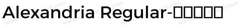 Alexandria Regular字体转换